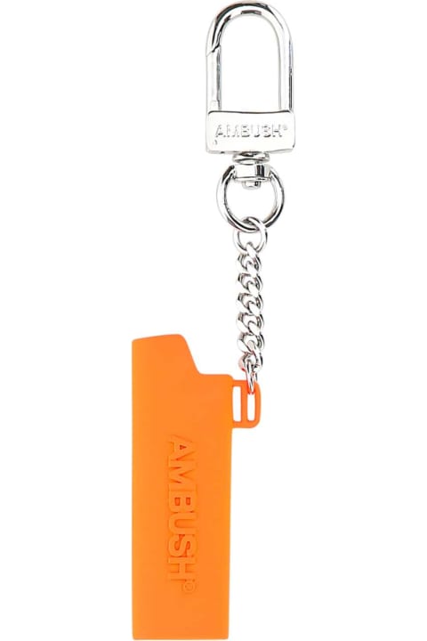 AMBUSH Keyrings for Men AMBUSH Orange Metal Lighter Holder