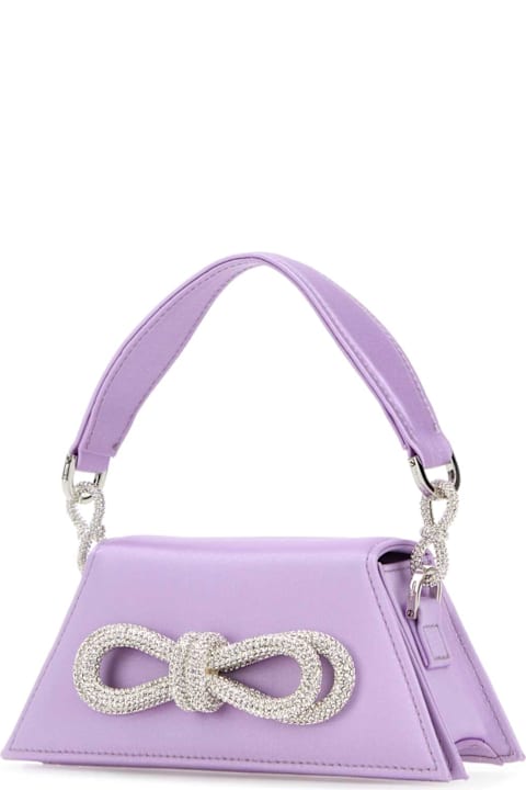 Mach & Mach for Women Mach & Mach Lilac Satin Small Samantha Handbag