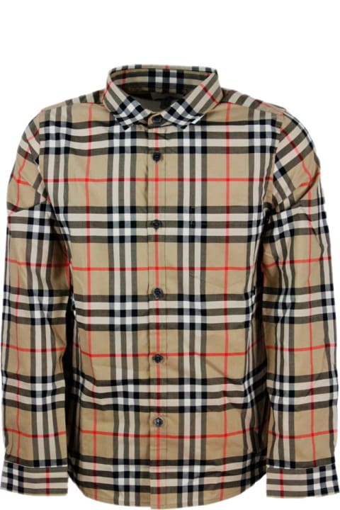 Burberryのボーイズ Burberry Shirt With Check