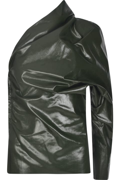 Fashion for Women Rick Owens One-sleeved Shiny Top