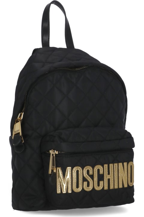 Moschino Backpacks for Women Moschino Lettering Logo Backpack