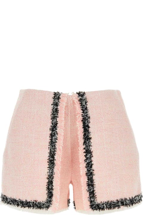 MSGM Pants & Shorts for Women MSGM Pink Bouclã© Shorts