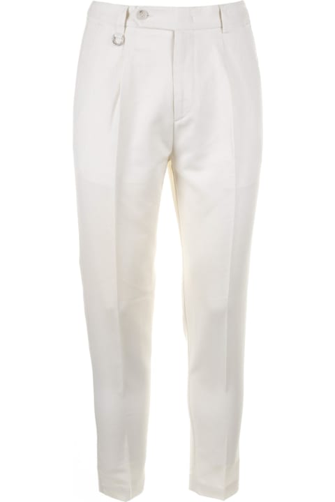 Paolo Pecora Pants for Men Paolo Pecora White Cotton And Linen Trousers