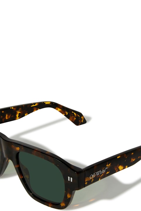 Off-White Eyewear for Men Off-White Off White Oeri134 Providence 6055 Havana Green Sunglasses