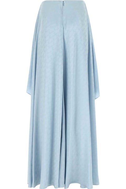 Fendi Clothing for Women Fendi Light-blue Silk Pant