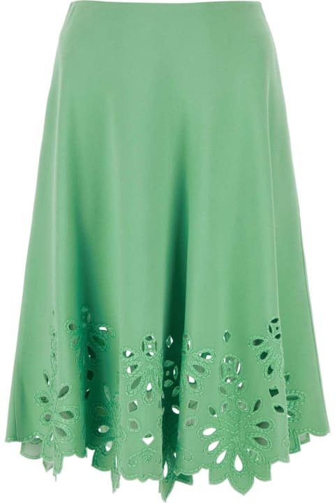 Fashion for Women Ermanno Scervino Green Cady Skirt