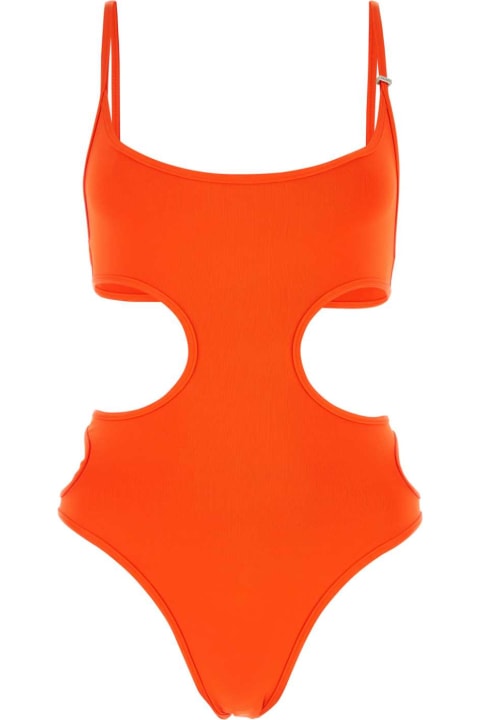 Swimwear for Women The Attico Fluo Orange Stretch Nylon Swimsuit