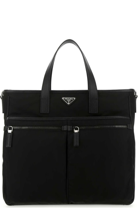 Investment Bags for Men Prada Black Nylon Handbag