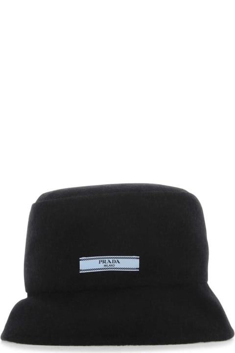 Accessories Sale for Women Prada Black Cashmere Hat