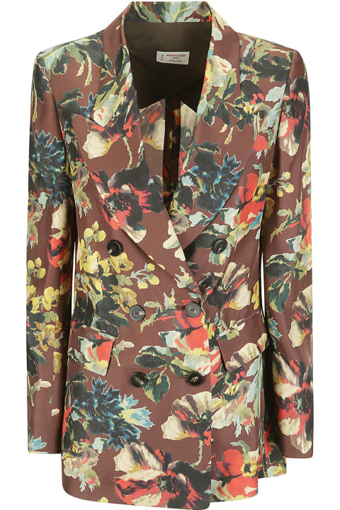 ウィメンズ Alberto Bianiのコート＆ジャケット Alberto Biani Double-breasted Tapestry Silk Jacket