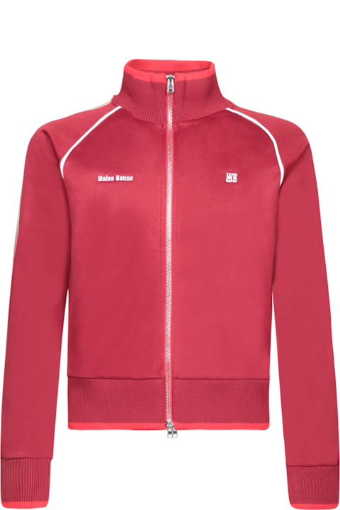 Wales Bonner معاطف وجواكت لـ القسم الرجالي Wales Bonner Track Zip Shine Red Jacket