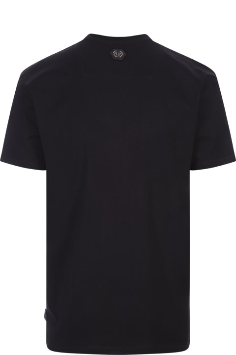 ウィメンズ新着アイテム Philipp Plein Black T-shirt With Philipp Plein Tm Print