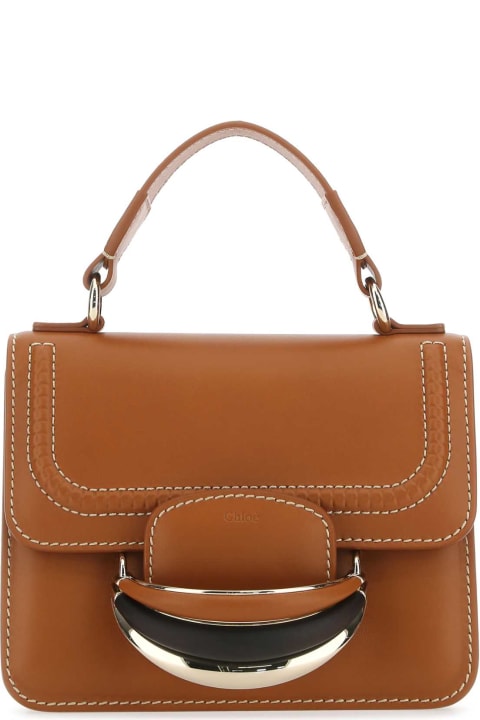 Chloé Totes for Women Chloé Caramel Leather Small Kattie Handbag