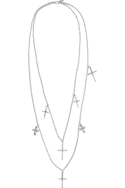 Necklaces for Men Emanuele Bicocchi Necklace Multi Cross Double