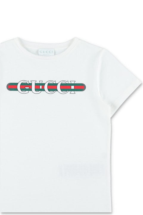 Homeware Gucci Gucci Kid's Printed Logo Cotton T-shirt