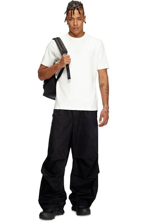 Homeware Diesel T-adjust-slits-r17 Logo Embroidered Crewneck T-shirt