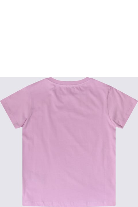 Balmain for Kids Balmain Purple Cotton Logo T-shirt