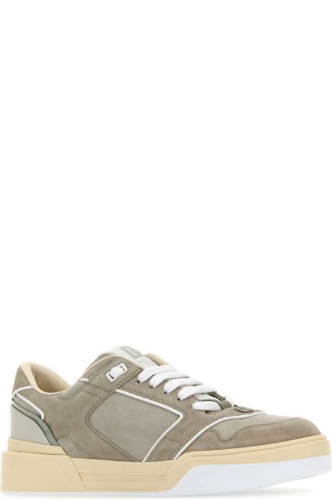 Fashion for Men Dolce & Gabbana Grey Suede New Roma Sneakers