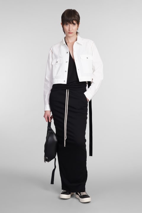 DRKSHDW for Women DRKSHDW Cape Sleeve Crop Casual Jacket In White Cotton
