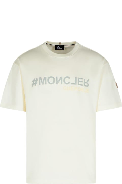 Moncler Grenoble for Men Moncler Grenoble White Cotton T-shirt