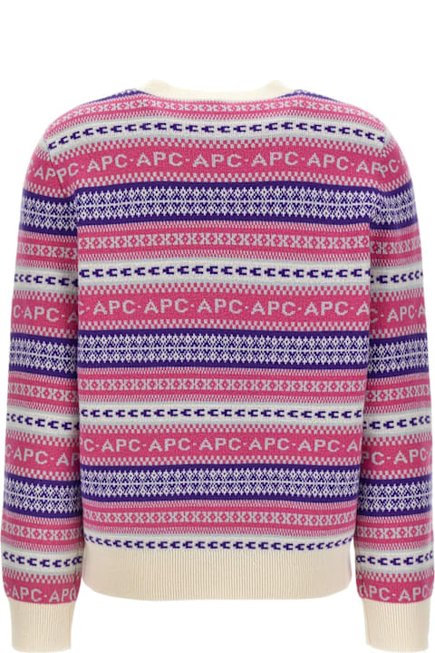 A.P.C. سترات لـ السيدات A.P.C. Maisie Logo Intarsia-knit Crewneck Jumper