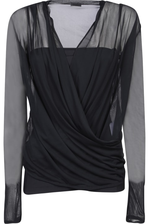 Givenchy Clothing for Women Givenchy V-neck Black Top
