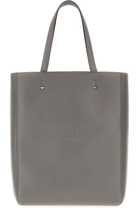 Jimmy Choo Totes for Men Jimmy Choo Dark Grey Leather Medium Lenny Handbag