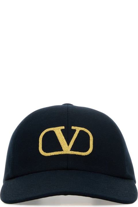 أدوات منزلية Valentino Garavani Black Cotton Baseball Cap