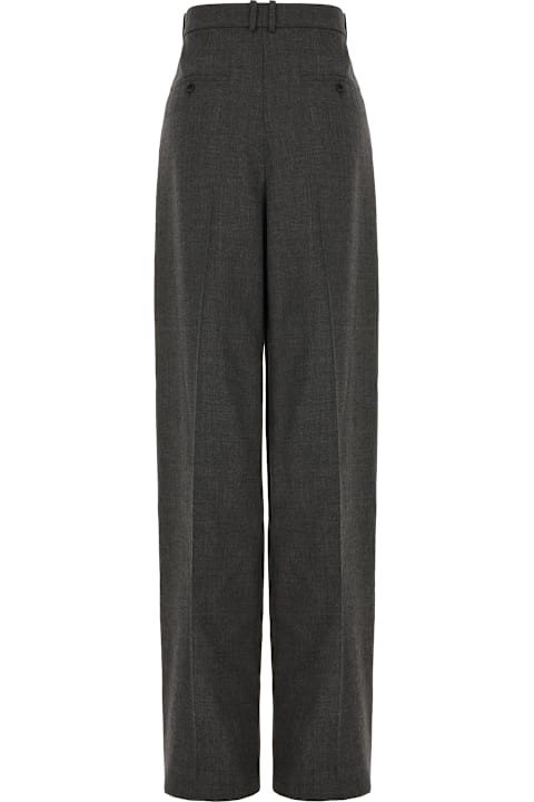 Saint Laurent for Women Saint Laurent Charcoal Wool Pants