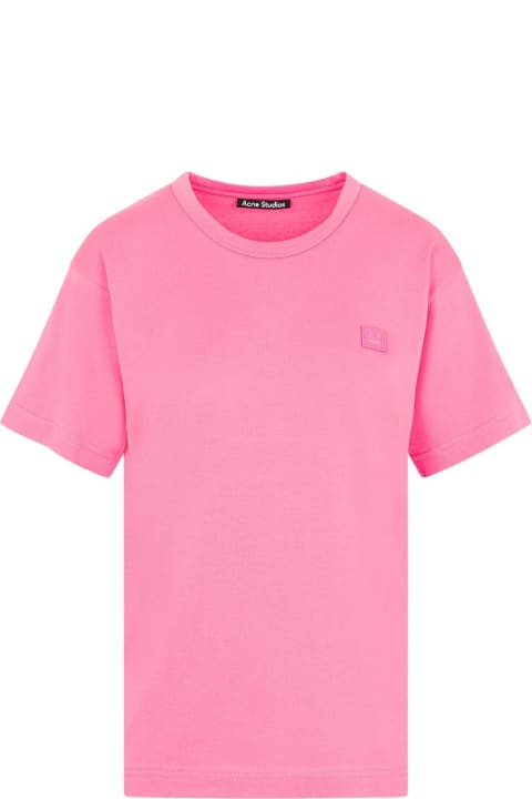 Clothing for Men Acne Studios Face Logo Patch Crewneck T-shirt