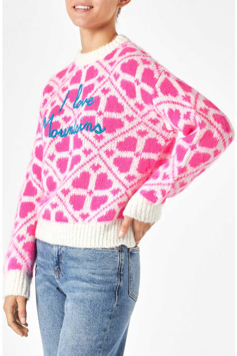 Homeware MC2 Saint Barth Woman Brushed Crewneck With Lettering