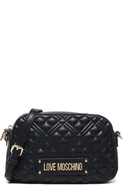 Love Moschino for Women Love Moschino Logo Lettering Quilted Crossbody Bag