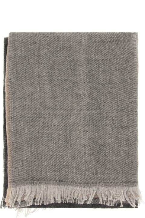 Homeware Brunello Cucinelli Colorblock Cashmere And Silk Scarf