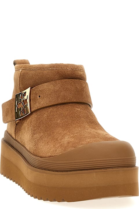 Tory Burch Boots for Women Tory Burch 'mellow Shearling Platform' Ankle Boots