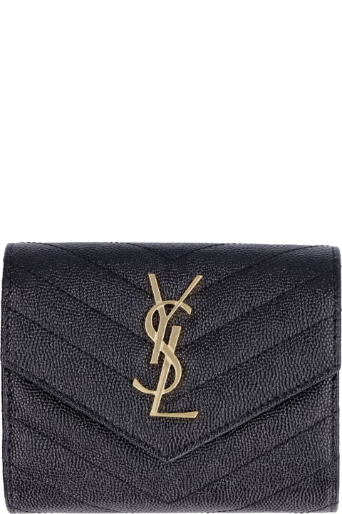 Wallets for Women Saint Laurent Logo Leather Wallet