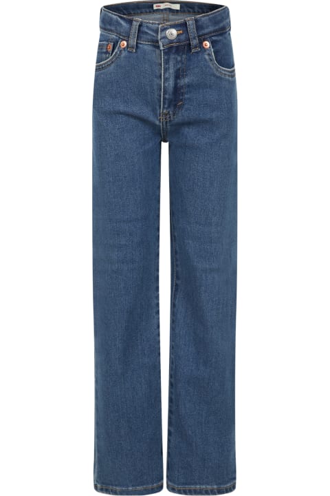 Levi's Kids Levi's Blue Jeans For Girl With Logo