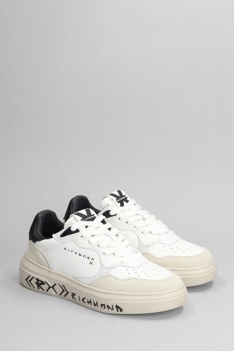 Fashion for Women John Richmond Sneakers In White Suede And Leather