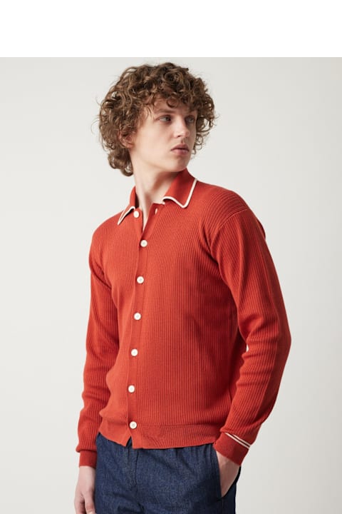 Homeware doppiaa Aagar Rust Knitted Shirt