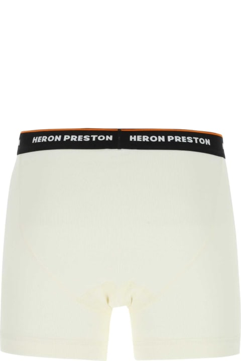 HERON PRESTON Underwear for Men HERON PRESTON Ivory Stretch Cotton Boxer Set