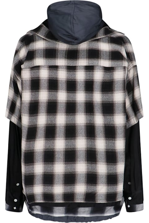 Mihara Yasuhiro لـ Men Mihara Yasuhiro 'layered' Plaid Shirt