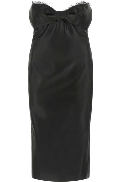 Saint Laurent Clothing for Women Saint Laurent Black Satin Dress