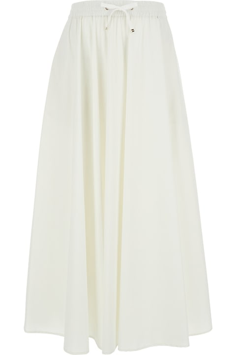 Herno Skirts for Women Herno White Skirt With Elastic Waist With Drawstring And Flared Design In Tech Fabric Woman