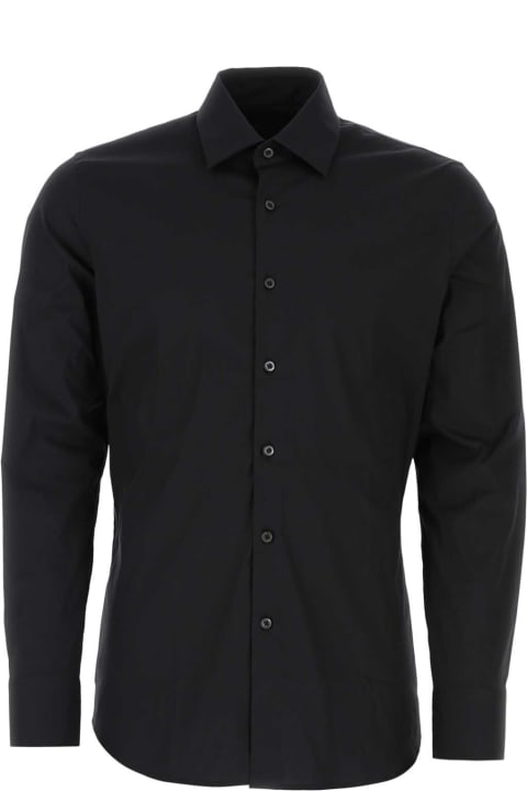 Prada Shirts for Men Prada Black Poplin Shirt