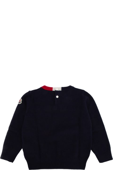 Moncler سترات وبلوزات ثقيلة لـ رُضع بنات Moncler Crew Neck