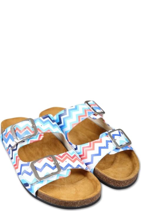 Missoni Kids Shoes for Baby Boys Missoni Kids Sandals With Logo And Chevron Pattern