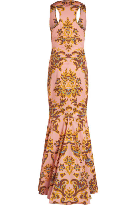 Jumpsuits for Women Etro Pink Printed Cotton Long Shirt Dress