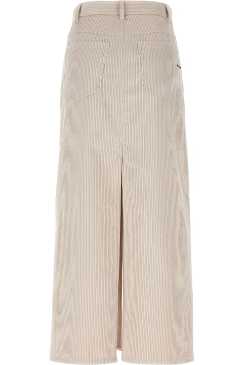 Pants & Shorts for Women Brunello Cucinelli Ribbed Velvet Skirt