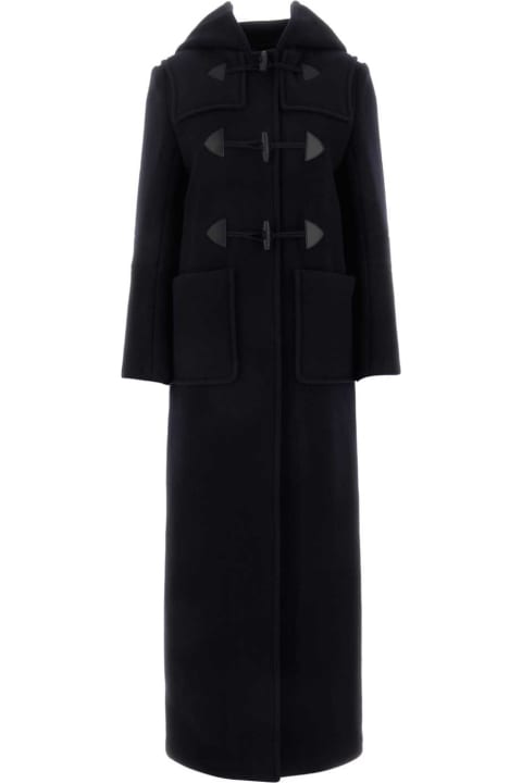 Coats & Jackets for Women Prada Midnight Blue Velour Coat