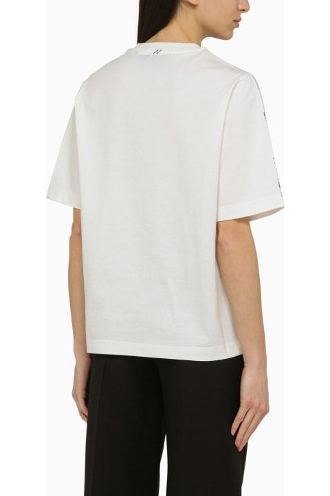 Fashion for Women Burberry White\/blue Cotton T-shirt With Logo