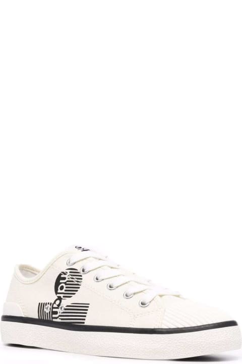 Isabel Marant Woman's Binkoo White Cotton Sneakers With Logo